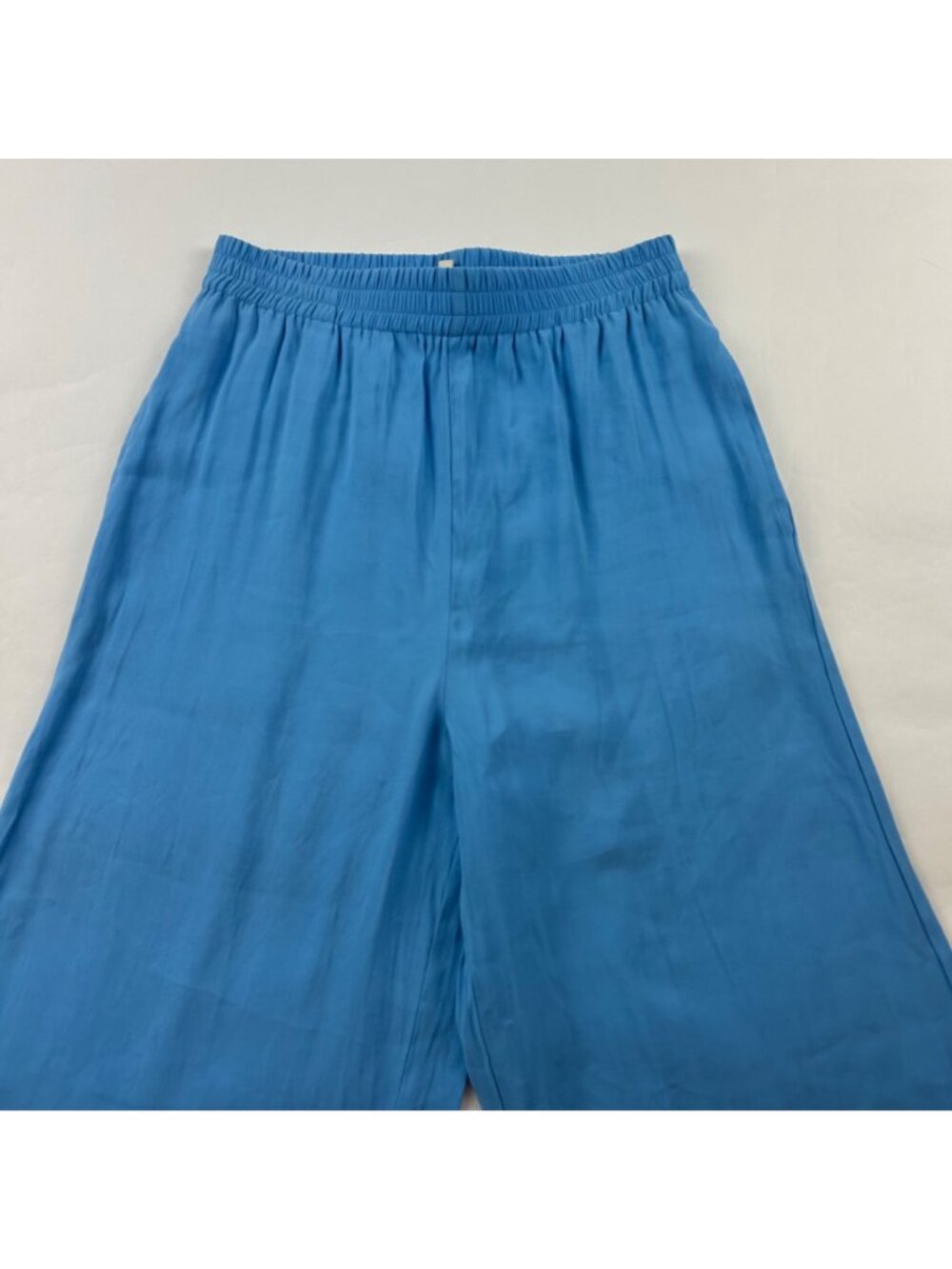 Melloday Sky Blue High Rise Wide Leg Summer Pant S - Picture 2 of 7